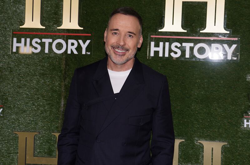 Canadian filmmaker David Furnish arrives at HistoryTalks on Saturday. 