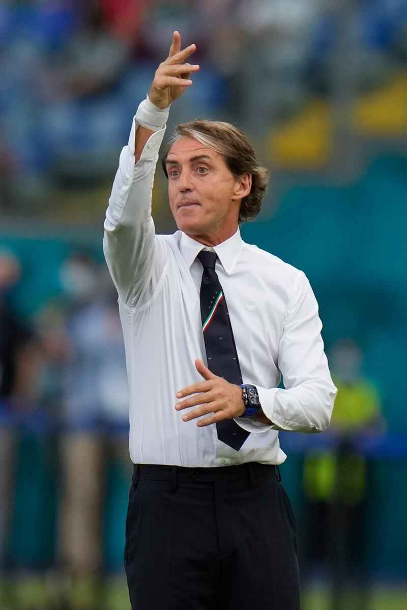 Italy manager Roberto Mancini. AP