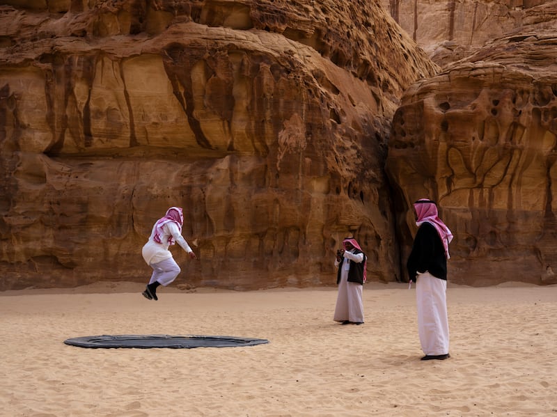 Manal Al Dowayan's Now You See Me, Now You Don't (2020) installation in AlUla. Photo: Manal Al Dowayan