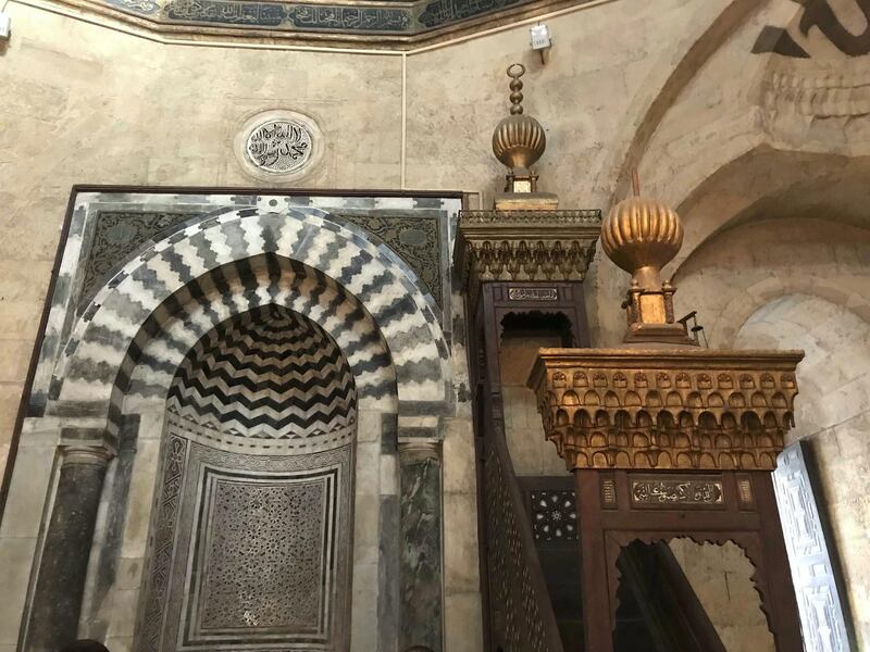 Inside Mohamed Bek Abo Dahab El Dahab Mosque. The Naguib Mahfouz Museum is adjoined to the mosque. Courtesy Walt Curnow