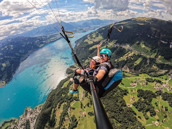 Switzerland's Interlaken is the adventure capital of Europe. Photo: Skywings Paragliding