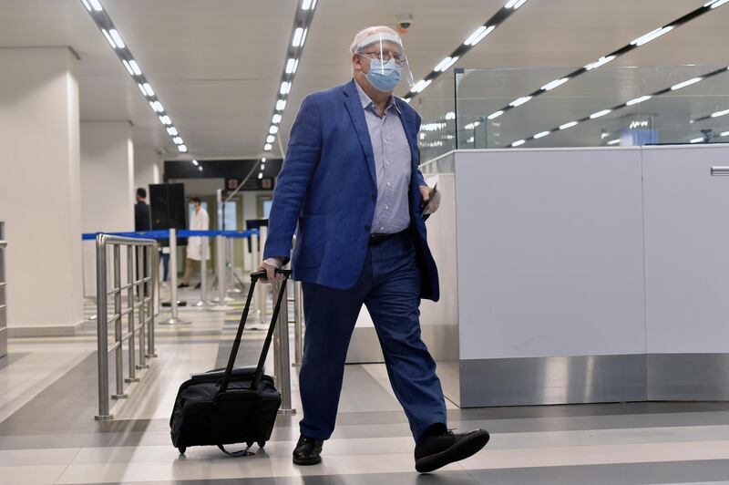 A passenger arrives at the Rafik Hariri international airport during its re-opening in Beirut, Lebanon. EPA