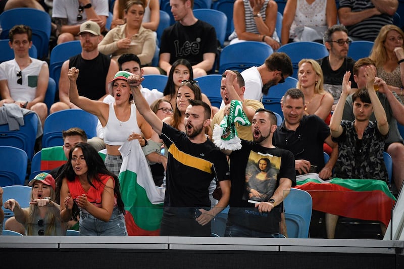Fans Grigor Dimitrov cheer him on during second round match against Alex Bolt. AP Photo
