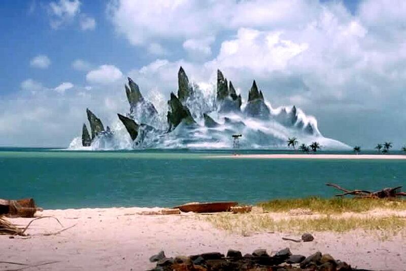 Godzilla emerges from the sea in the 2014 movie. Courtesy Warner Bros.