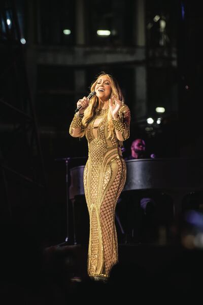 Mariah Carey chose a design by Filipino, Dubai-based designer Furne One for theExpo 2020 concert. Photo: Supplied 