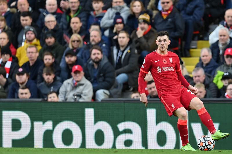 Andrew Robertson - 5: An uninspiring effort by the Scot. His runs forward were limited and he had his hands full defending. AFP
