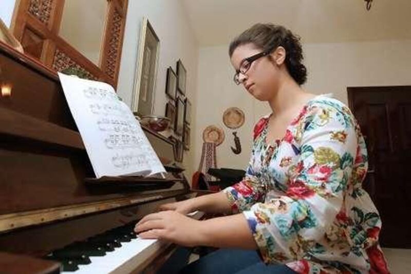 Ghadeer Abeidoh, 18, has been reading music since she was 5 years old.