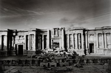 The theatre on the Roman city of Palmyra, party destroyed by Islamic State fighters, 2017. Don McCullin