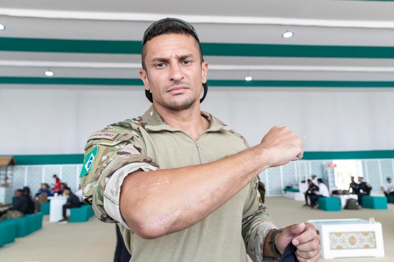 Brazilian commando Matias shows the scars of battle after a career fighting crime. All photos: Antonie Robertson / The National 

