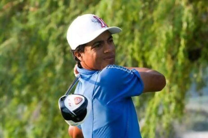 Ahmed Marjan, in action at the Emirates Golf Course, is expected to make the transition from amateur to professional. Mike Young / The National