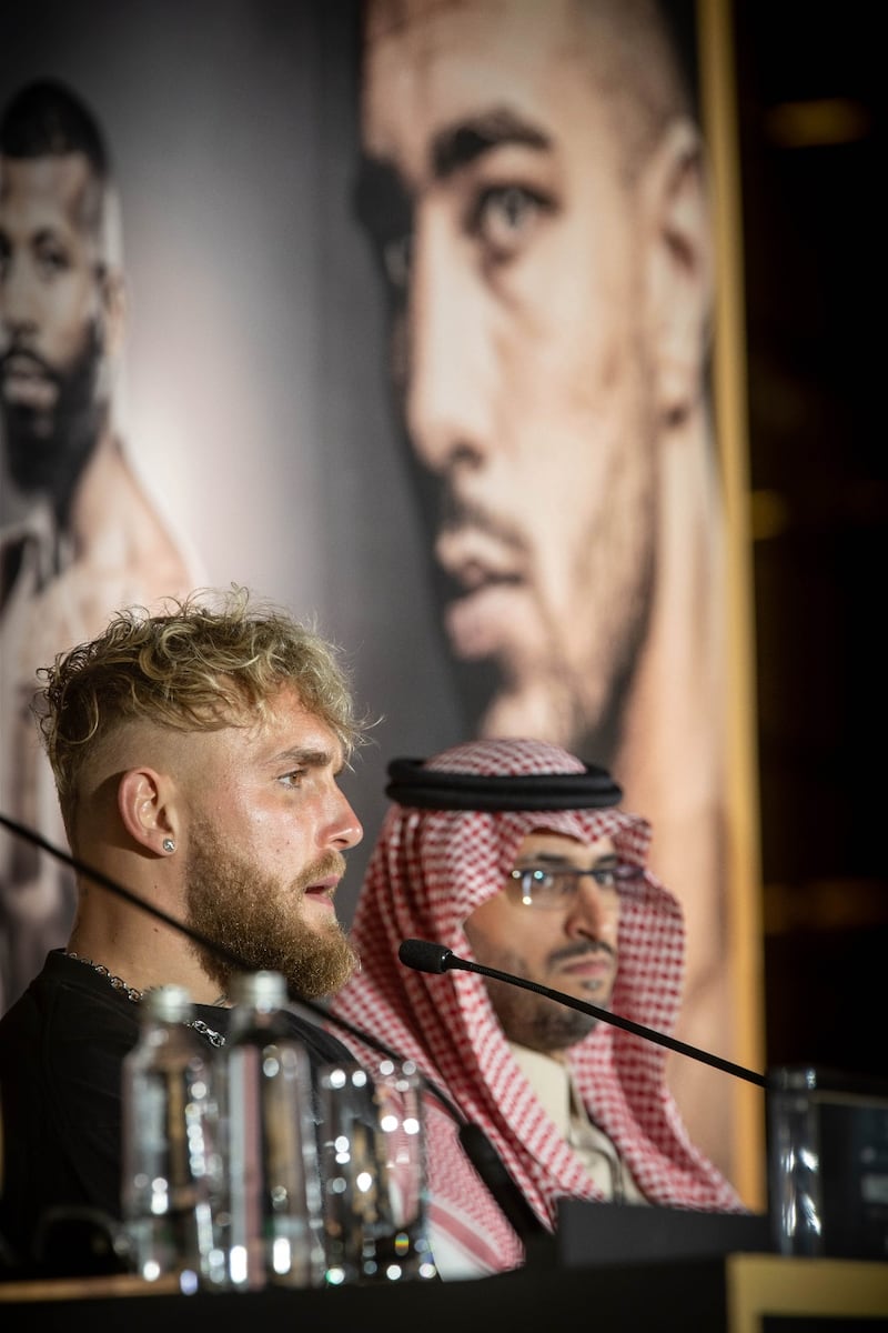 Jake Paul attend 'The Truth' press conference.