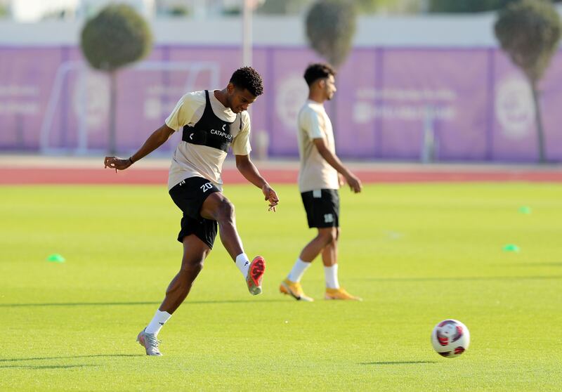Yahya Al Ghassani trains in Abu Dhabi ahead of the Asia Cup in Qatar.