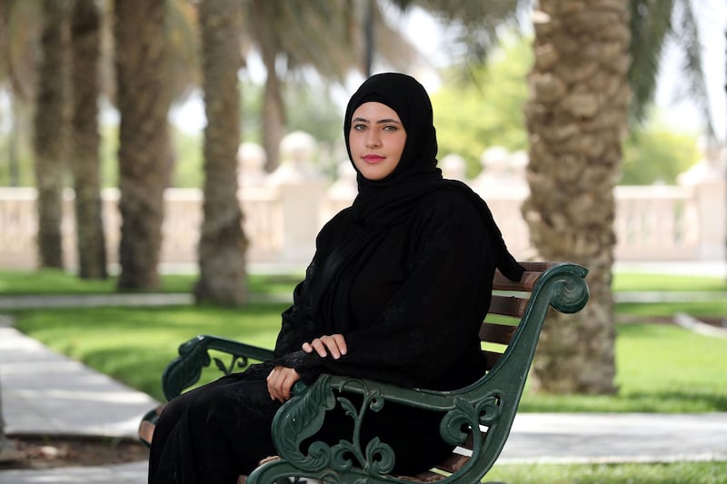 Sharjah, United Arab Emirates - June 12th, 2018: Isra Medhat Keshk who will be spending Eid away from home. Tuesday, June 12th, 2018 American University, Sharjah. Chris Whiteoak / The National