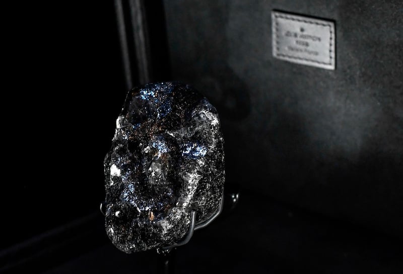 The world's second-biggest rough diamond, displayed at Louis Vuitton in Paris's Place Vendome. AFP