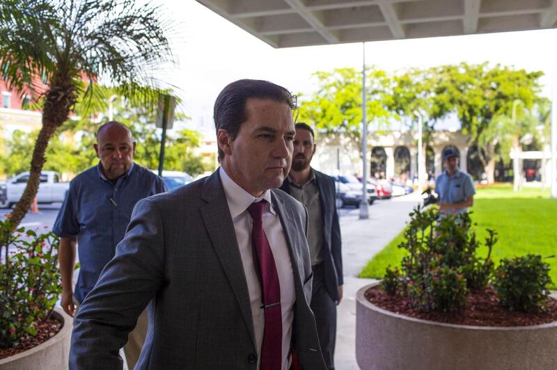 Self-proclaimed Bitcoin inventor Craig Wright arrives at federal court in West Palm Beach, Florida, U.S., on Friday, June 28, 2019. Photographer: Saul Martinez/Bloomberg