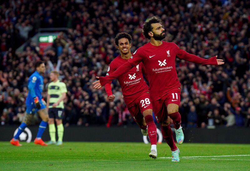 Mohamed Salah – 9. The Egyptian was a constant menace for the defence. He was foiled by a fingertip save by Ederson but when he turned Cancelo and went one-on-one with the goalkeeper, the striker made no mistake and scored a brilliant goal. He came off in the last minute for Alexander-Arnold. PA