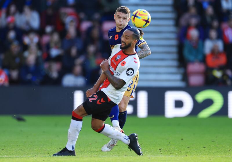 RB: Kieran Trippier (Newcastle). Another top-class performance from the England full-back. Assured defensively and his assist for Joe Willock’s goal – Newcastle’s third in the 4-1 win at Southampton – demonstrated his quality on the ball. Getty