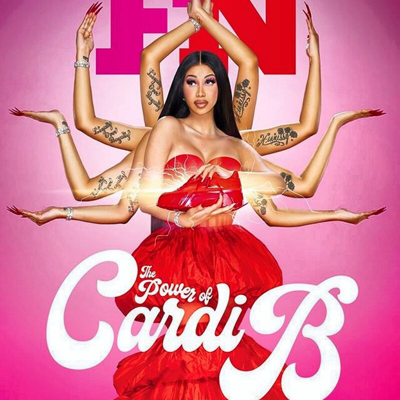 Cardi B's photo shoot for 'Footwear News' has been accused of cultural appropriation. Instagram / Footwear News