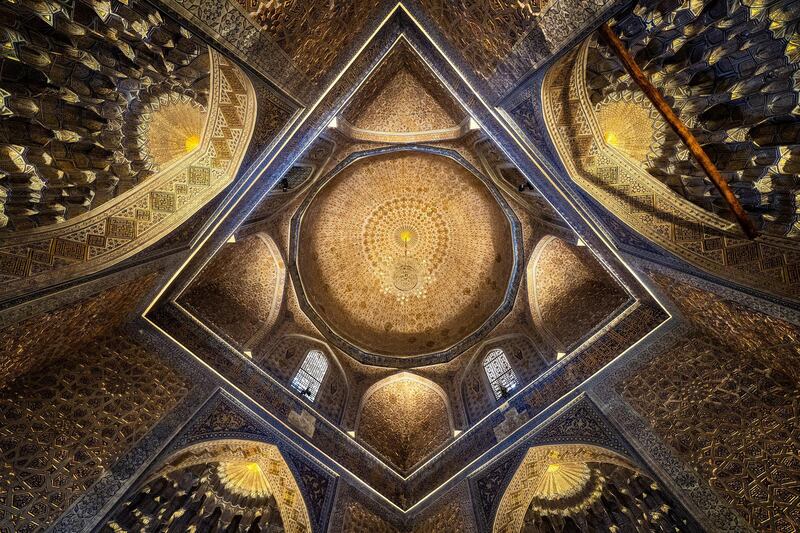 Ceiling details from the Guri Amir Mausoleum, Samarkand. Photo: Christopher Wilton-Steer and The Aga Khan Development Network