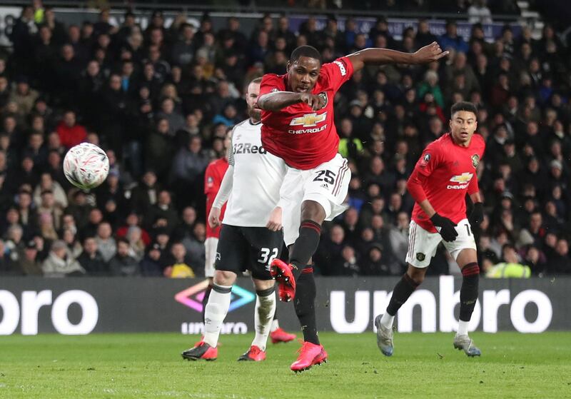 Odion Ighalo scores United's third goal. Reuters