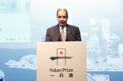 Saudi education minister Dr Ahmed Al-Issa speaking at the Yidan Prize Summit 2017 in Hong Kong on Monday. Photo Courtesy: Yidan Prize Summit 2017