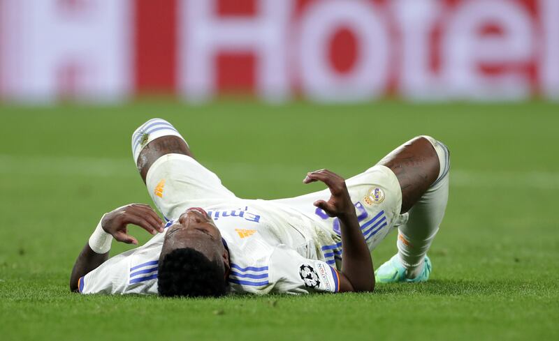Vinicius Junior of Real Madrid during the shock defeat. Getty