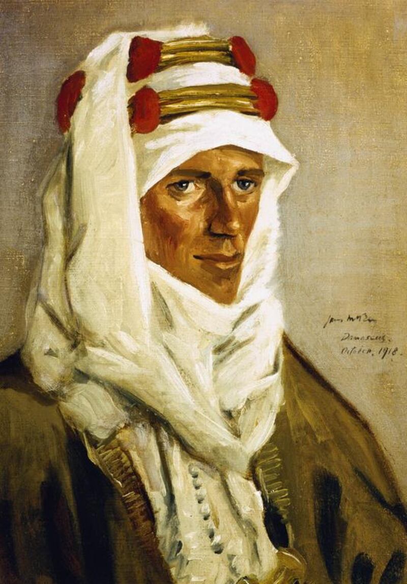 James McBey’s 1918 oil-on-canvas portrait of T E Lawrence, best known as Lawrence of Arabia, which was captured during the final days of the latter’s time in the Middle East, is one of the artist’s many striking contributions to documenting the First World War. McBey would have been 130 years old next month. Photo by DeAgostini / Getty Images