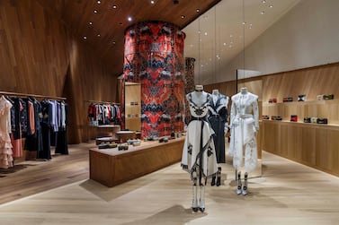 The new Alexander McQueen store in the Dubai Mall's Fashion Avenue extension. Courtesy Alexander McQueen