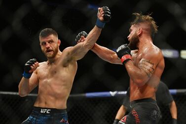 Calvin Kattar, left, boasts a professional record of 21-4, and is hoping to earn a title shot if he is victorious at UFC Fight Night 1. USA Today