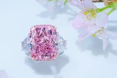 The Sakura Diamond set a new record for a jewel of its kind at a Christie's auction in Hong Kong this week. Courtesy Christie's 