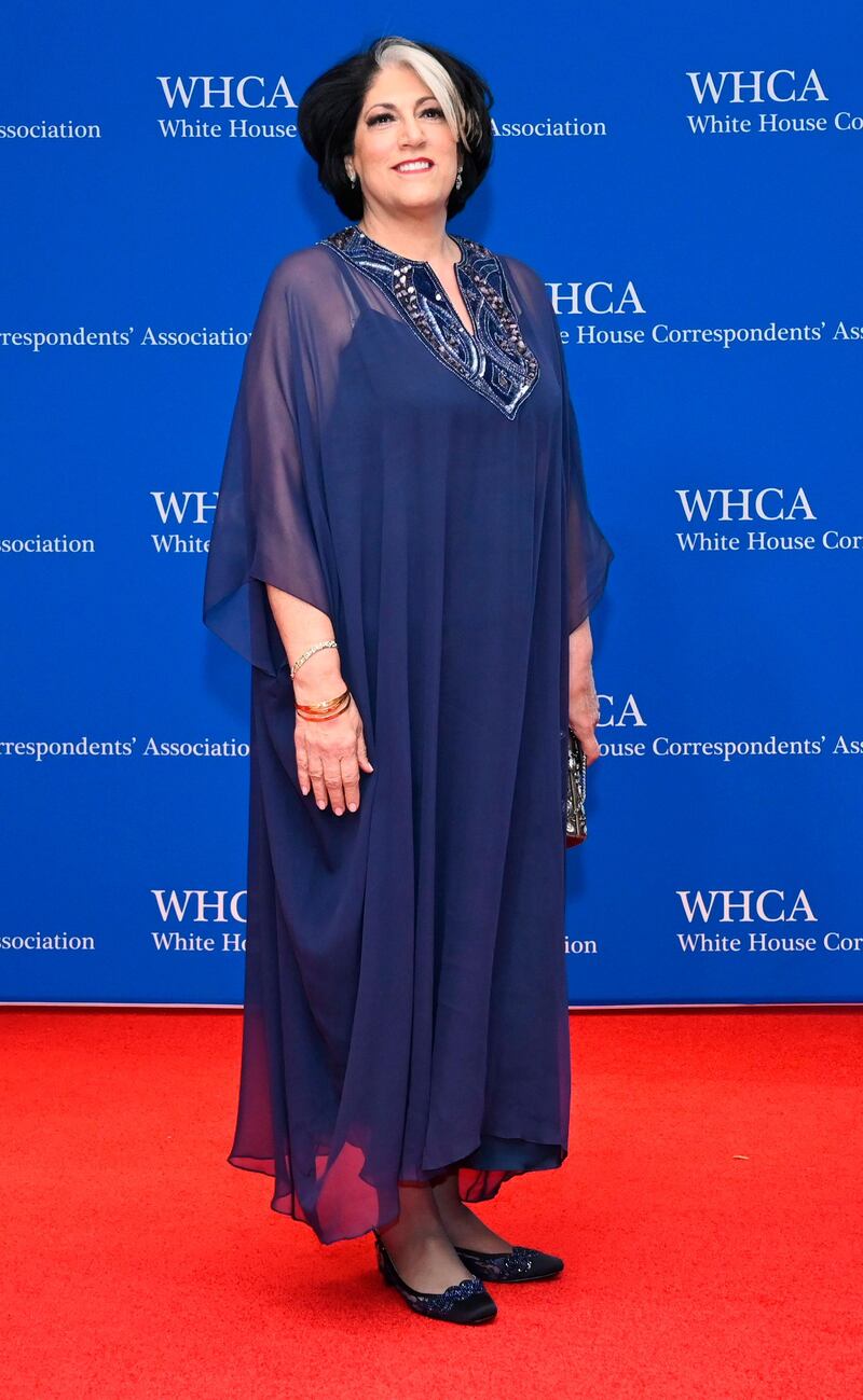 Tammy Haddad, CEO of Haddad Media, arrives on the red carpet for the White House Correspondents' Dinner in Washington, DC on April 27, 2019. AFP