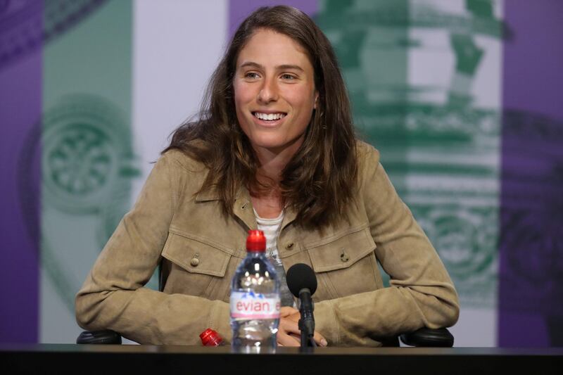 British No 1 Johanna Konta during a press conference to announce she is fit to play Wimbledon.