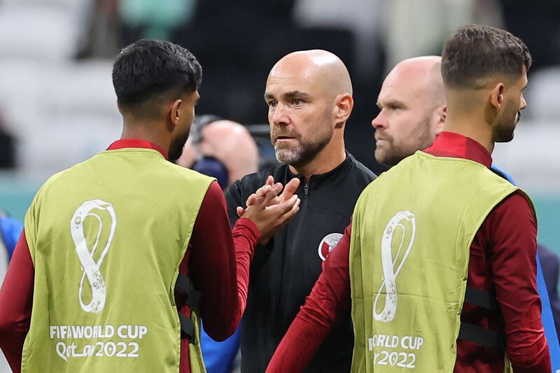 Qatar coach Felix Sanchez after the loss to Ecuador in the opening match of World Cup 2022. AFP