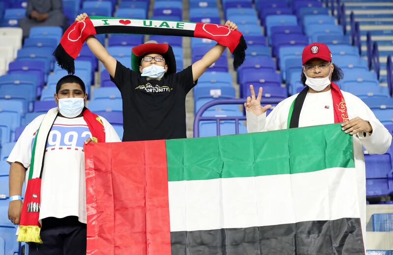 UAE fans before the game. Chris Whiteoak / The National