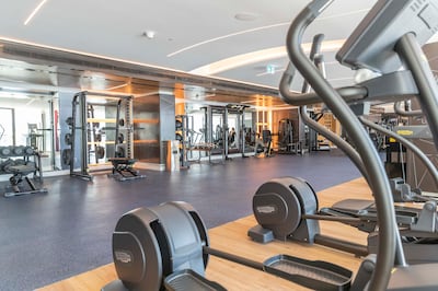 Marriott Resort Palm Jumeirah's 24-hour gym also offers sea views. Antonie Robertson / The National


