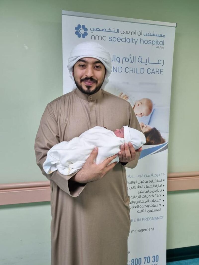 New Year baby at NMC Specialty Hospital Al Ain. Photo: NMC Specialty Hospital Al Ain