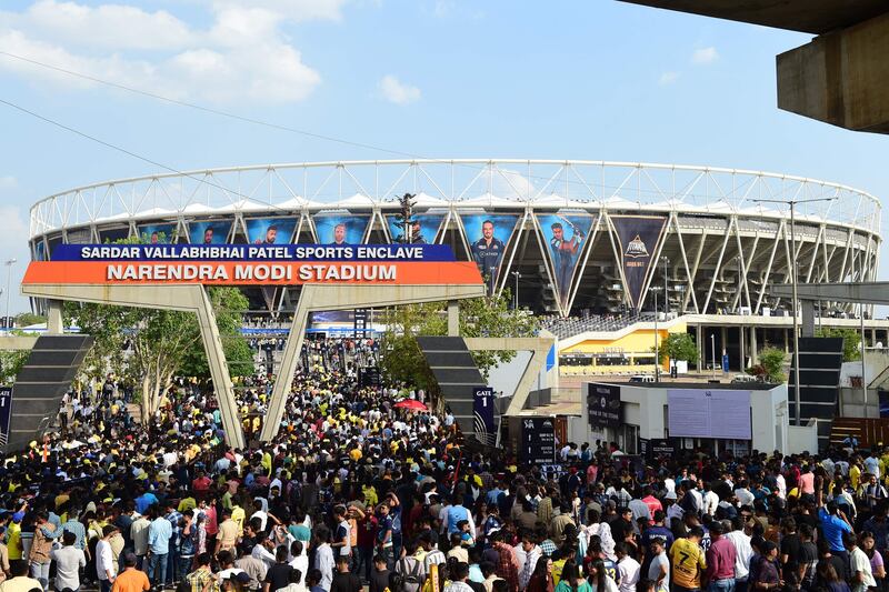 More than 100,000 fans attended the opening game of IPL 2023 between Gujarat Titans and Chennai Super Kings at the Narendra Modi Stadium in Ahmedabad. AFP