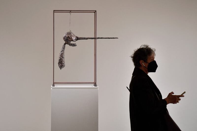 Alberto Giacometti's 'Le Nez' in the Macklowe Collection. AFP
