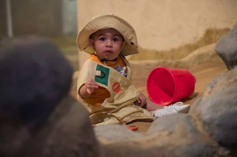 The exhibition helps its young visitors gain an insight into archeology.