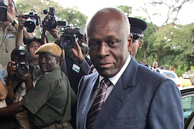 Angola's Jose Eduardo dos Santos voluntarily stepped down as president in 2017 when his health began failing, after almost 40 years in power. AP
