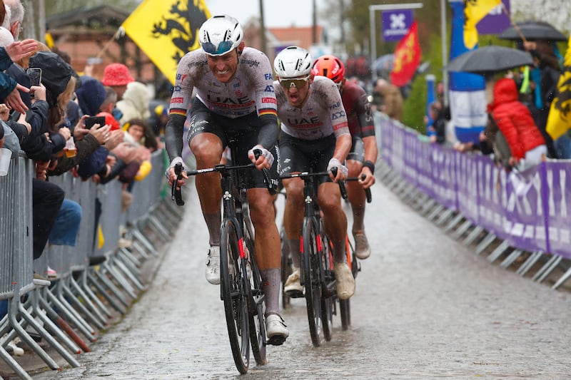 Nils Politt finished third for UAE Team Emirates at the Tour of Flanders. Luca Bettini / SprintCyclingAgency