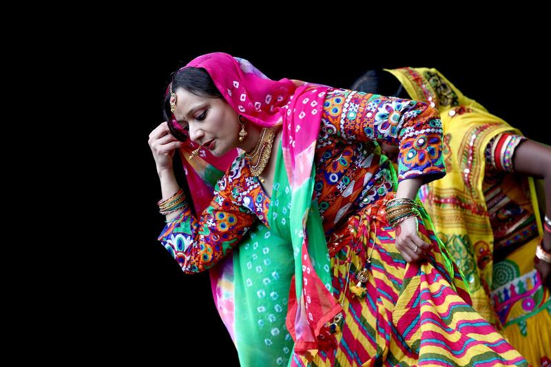 Performers dance on the main stage during the 18th Auckland Diwali Festival on October 12, 2019 in Auckland, New Zealand. The Auckland Diwali Festival is one of Auckland's biggest and most colourful cultural festivals in New Zealand, celebrating traditional and contemporary Indian culture. Photo by Phil Walter / Getty Images