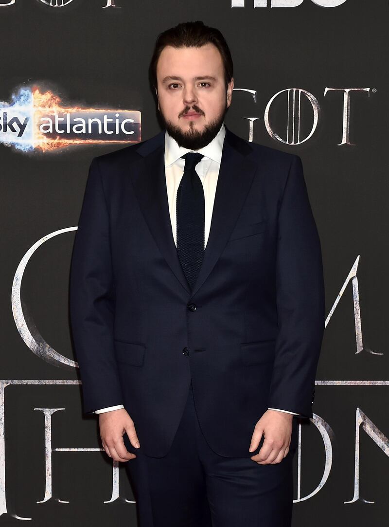 John Bradley (Samwell Tarly) at the premiere of season eight of 'Game of Thrones' in Belfast. Getty Images