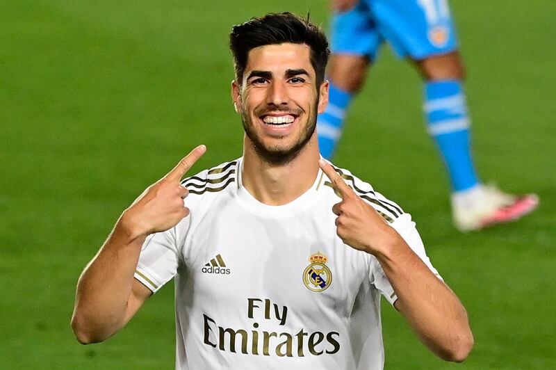 Real Madrid's Marco Asensio also scored against Valencia on Thursday. AFP