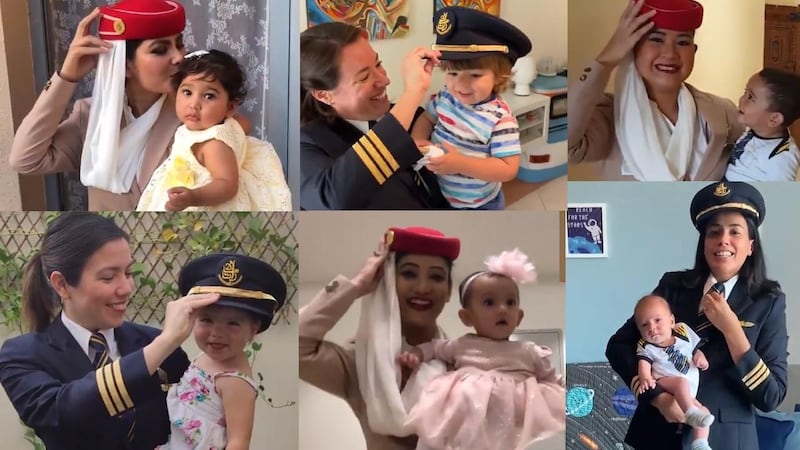 The video features various Emirates crew members who are all working mums. Emirates / Twitter