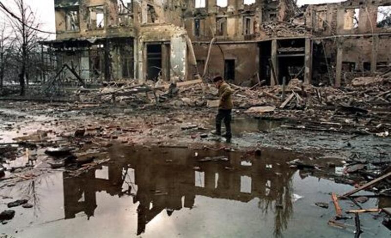Grozny after a Russian bombardment: Vladimir Putin vowed to "flush the Chechens down the toilet" - the type of approach, Cronin writes, that "succeeds in destroying terrorism because it destroys everything".