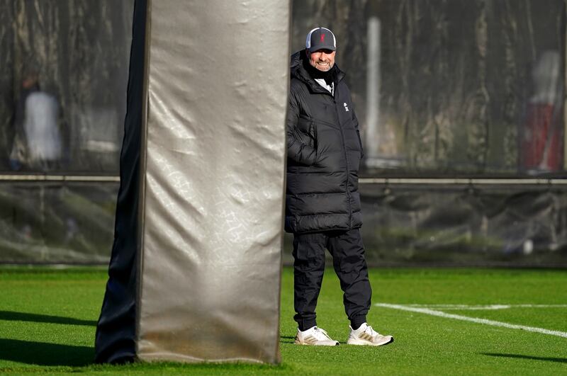 Liverpool manager Jurgen Klopp watches on. PA