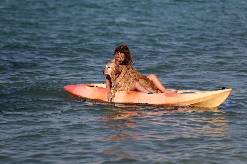 Dubai, United Arab Emirates - Reporter: Hayley Skirka. Features. DubaiÕs dog-friendly Flopser Beach near Al Jazira Bungalows in Ghantoot officially launches. Friday, October 16th, 2020. Dubai. Chris Whiteoak / The National