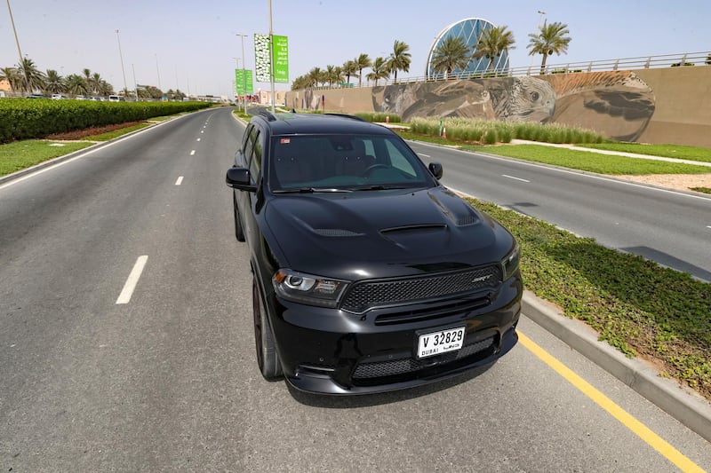 Abu Dhabi, United Arab Emirates - June 5th, 2018: Dodge Durango SRT road test. Tuesday, June 5th, 2018 at Al Raha, Abu Dhabi. Chris Whiteoak / The National