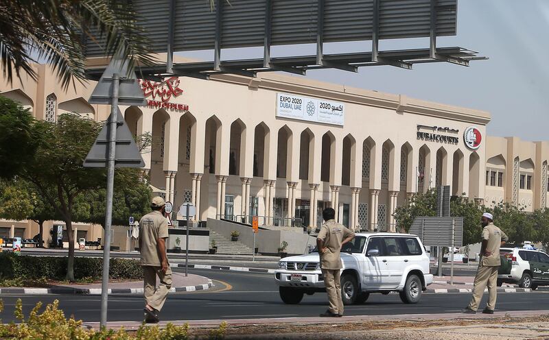 DUBAI , UNITED ARAB EMIRATES : Sep 1, 2013 :- Dubai Police sealed off the area near the Dubai Court after a woman visitor threatened to detonate an explosives belt in the Dubai Prosecution building in Dubai.  ( Pawan Singh / The National ) . For News
 *** Local Caption ***  PS0109- DUBAI COURT11.jpg